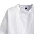 thumbnail image 5 of Daiosportswear Men's Boxy Raw Cut Tee Short Sleeve Round Neck T Shirts Basic Tops Tee for Summer Beach Vacation Wear White XL(XL), 5 of 6