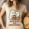 thumbnail image 4 of Boo’d Up And Unbothered Graphic Tee Cute Ghost Couple Shirt, Black, Size 3XL, 4 of 6