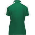 thumbnail image 2 of Augusta Sportswear B98134198 Womens Two-Tone Vital Polo T-Shirt, Dark Green & White - 3XL, 2 of 5