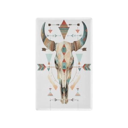 IAUYY Retardant PC Material Unused Outlet Cover Switch Plate Covers Easy DIY Installation with Screws Light Switch Cover Plate Bohemian Style Bull