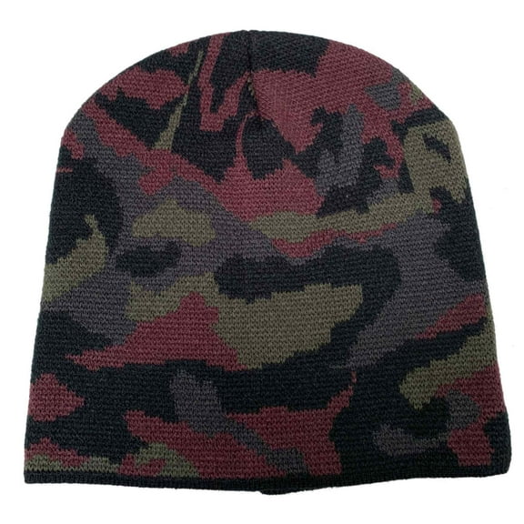 COUVER Camouflage Beanies - Camo/Black/Army Green/Cranberry