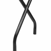 King's Brand Furniture-Black Metal Foldable Luggage Rack Stand with Nylon Belts