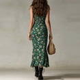 thumbnail image 7 of Bohemian Floral High Low Flowy Dress for Women Summer Elegant Square Neck Sleeveless Ruffle Beach Vacation Dresses, 7 of 7