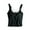 Black, variant on WREESH Women Criss Cross Back Tank Top with Built in Bra Stretchy Fitness Crop Yoga Cami Gym Workout Tops