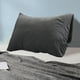 thumbnail image 5 of Funda de almohada lavada de color sólido para ropa de cama - Funda de almohada de poliéster transpirable, diseño suave sin núcleo para dormir cómodamente, 5 of 6