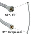 thumbnail image 6 of (2 pack) Mainstays 20 inch Stainless Steel Faucet Supply Line Hose, 1-Pack, New (59831), 6 of 12