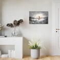 thumbnail image 4 of Jesus Wall Art Watercolor God Walking on Water Paintings God Art Prints Religious Posters Pictures Bible Verse Wall Art Framed Canvas Christian Decor for Bedroom Living Room Decor 12"x16", 4 of 6