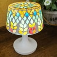 thumbnail image 4 of YingYouFu Nightlight DIY Stained Glass Lamp Shade Reading Desk Light 6.89 Inches for Bedroom Study Living Room Office For Valentines Day Birthday Girls And Students, 4 of 5