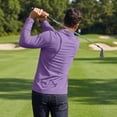 thumbnail image 3 of LRGSHF Long Sleeve Polo Shirts for Men Business Casual Work Golf Shirt Men Comfy Lounge Polo Shirt, Lightweight, Solid Color, Quick Dry, Work Golf, Moisture Wicking, 3 of 4