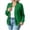 01-Green, variant on Women's Casual Solid Color Zip Up Long Sleeve Sweatshirt Oversized V-Neck Bomber Jacket with Pockets