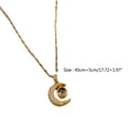 thumbnail image 4 of ZPAQI Romantic 100 Languages I Love You Necklace Jewelry Stainless Steel Clavicle Chain Crystal Zircon Moon Pendant Necklaces for Valentine's Day Gifts, 4 of 12