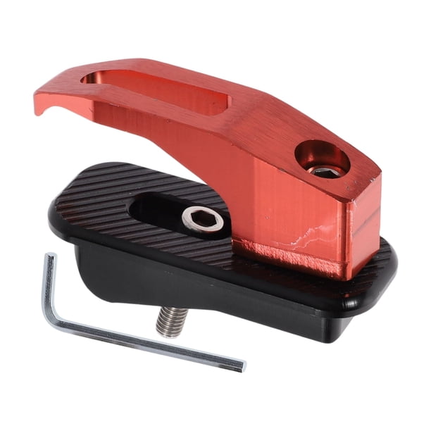 Gancho colgante para motocicleta rectangular con agujero, soporte para casco de motocicleta, bolsa de equipaje para scooters y bicicletas, aleación de aluminio roja, 1 juego
