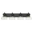 thumbnail image 3 of Yep by Golden Lighting Hines 4-light Vanity in Chrome and Seeded Glass, 3 of 4