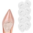 thumbnail image 1 of (Transparente) Media plantilla de cojín, 4 piezas de cojín de arco, plantillas de cojín plantar, media plantilla de silicona en el antepié para mujeres que usan zapatos de tacón alto Rojo Verde, 1 of 5
