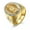 Gold, variant on Virgin Mary Ring for Men Women Silver Stainless Steel Band Jewelry Gold Cross-Gold-13