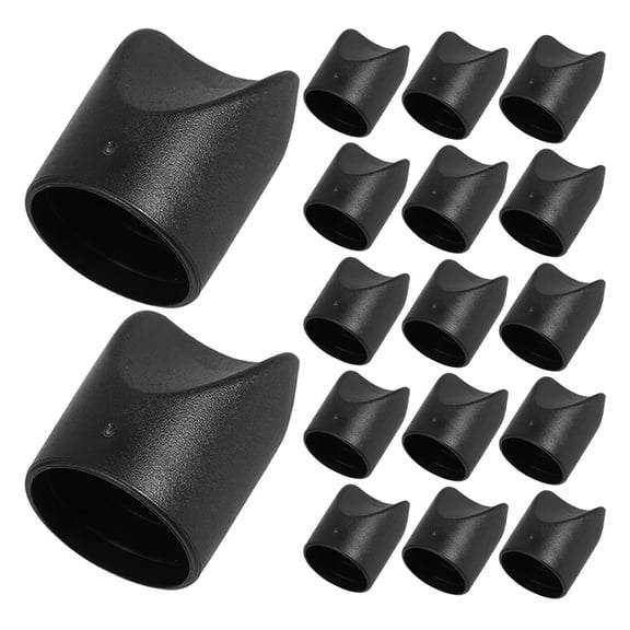 WINOMO 48pcs Replacement Chair Inserts in Black Nylon V-Shaped Stability Caps for Folding Chair Legs Indoor Use