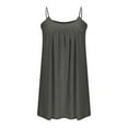 thumbnail image 7 of LADIGASU Women Nightgown With Pockets Sleep Shirts Sleeveless Sleepwear Pleated Front Nightshirt Round Neck Nightdress, 7 of 7