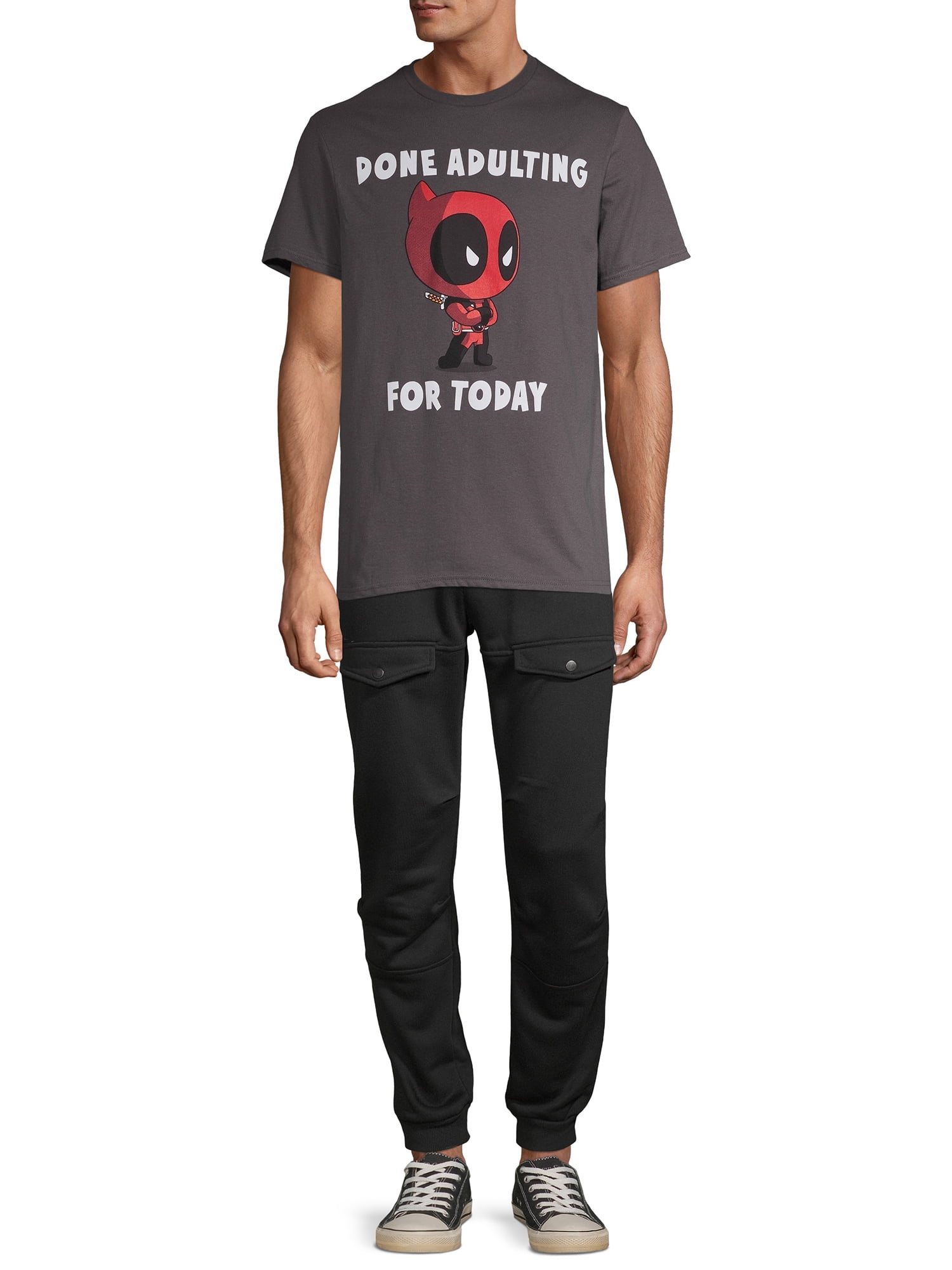 Men's Cotton Deadpool Glow In The Dark Empty Clips T-Shirt