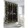 thumbnail image 3 of Fsddascl Welcome Leaf Shower Curtain Set - Standard 72" x 72" Washable Bathtub Curtain with 12 Hooks, Pastoral Summer Botanical Wooden Brown Waterproof Fabric Stall Shower Curtains for Bathroom, 3 of 6