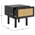 thumbnail image 3 of SAFAVIEH Aino Modern 1 Drawer Nightstand,Black, 3 of 14