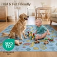 thumbnail image 4 of ODIKA 5'x7' Ultra-Soft Area Rug, Turtle Felt Whimsical Layout Marine Storybook Icons Nautical Ocean Flowing None Washable, Bare feet friendly, Silk-Touch for Bedroom Home office, 4 of 7