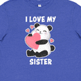 thumbnail image 4 of Inktastic I Love My Sister with Panda Illustration Youth T-Shirt, 4 of 5