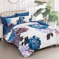 thumbnail image 2 of DJY Comforter Set Queen, Piece Floral Comforter Set with Sheets Elegant Flower Print Bed in a Bag Soft Microfiber Complete Bedding Set for All Season, 2 of 7