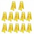 thumbnail image 3 of 12 Pack Caution Wet Floor Sign, 23.6" Height,Double-Sided Folding A-Shaped Frame Design Yellow, 3 of 4