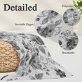 thumbnail image 3 of Vintage Floral Body Pillow Cover 20 x 54 Inch Decorative Pillow Cover Spring Botanical Flowers Leaves Botanical Gray Lumbar Pillowcase Seasonal Rectangle Cushion Case for Couch Sofa Bed Living Room, 3 of 9