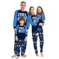 thumbnail image 3 of Txlixc Traje de pijama de Navidad familiar, blusa de manga larga impresa con letras + pantalones impresos de alce Snowflake Santa Claus Txlixc  moda, 3 of 8