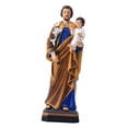thumbnail image 3 of Estatua de José y el Niño Jesús, pintada a mano, 30 cm, decoración del hogar, para estantería, inauguración de la casa, 3 of 9