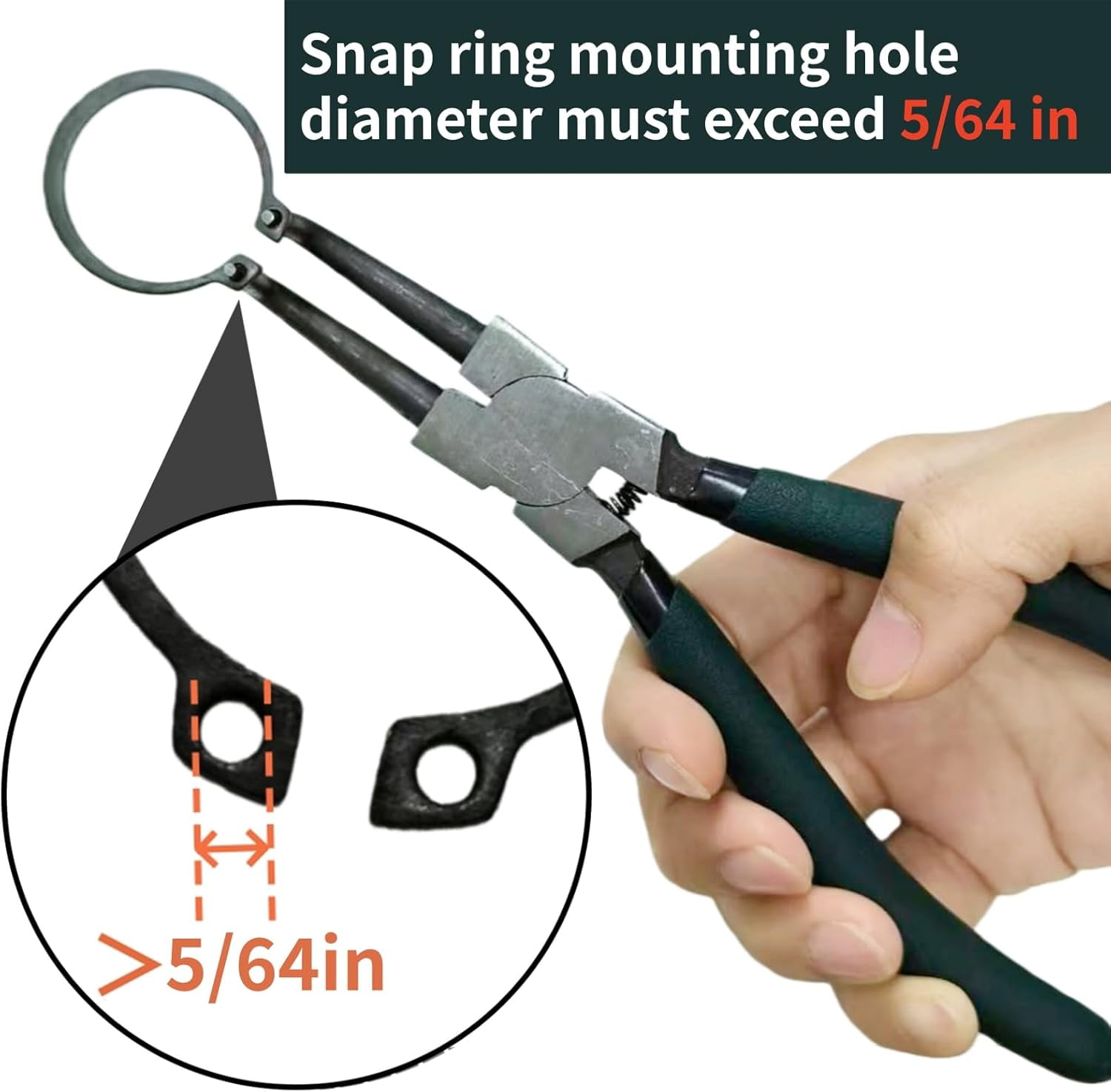 Snap Ring Pliers Set 7 Inch Internal/External Circlip Pliers Kit with Straight/Bent Jaw Heavy Duty Precision Spring Loaded Pliers for Ring Remover Retaining and Remove Hoses, Gaskets, 4 Pcs