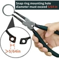 thumbnail image 4 of Snap Ring Pliers Set 4 Piece 7 Inch Internal External Circlip Kit Straight Bent Jaw, 4 of 8