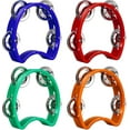 thumbnail image 1 of 4 Pieces Mini Percussion Tambourine Preschool Education Educational Teaching Aids Hand Rattle Percussion Instrument Four Bell Ring Rattle Party Instru-SinKeeU, 1 of 3
