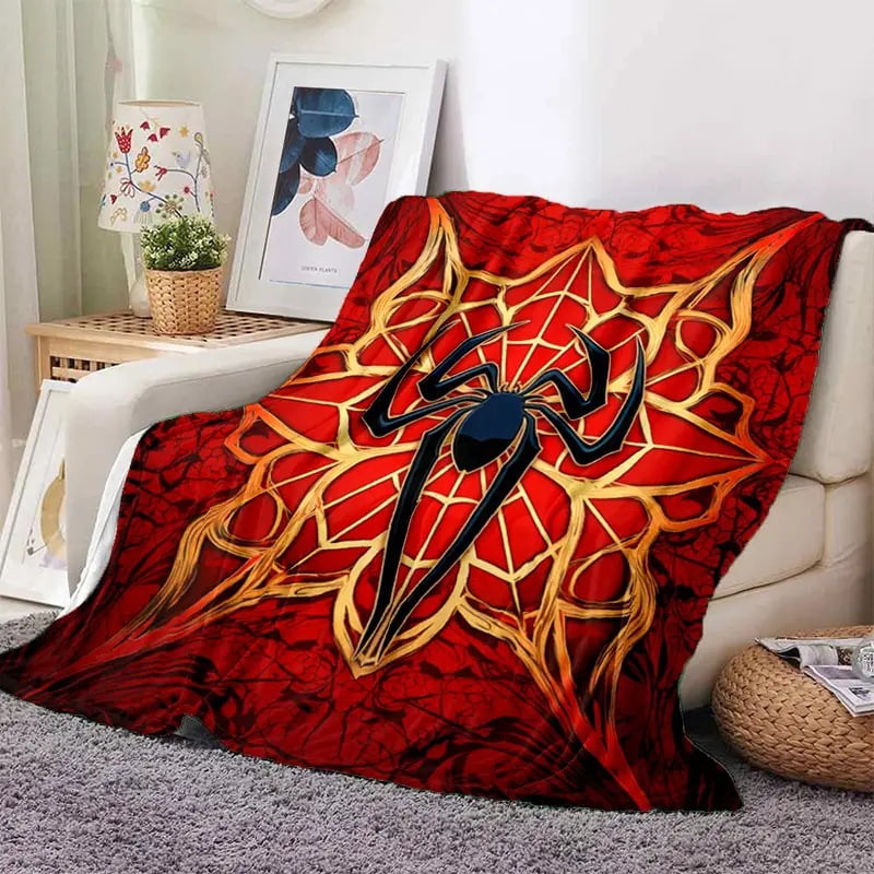 Spiderman Medal Logo Flannel Blanket Super Soft Blanket 3D Printing Suitable For Sofa Living Room HAPDEN Walmart