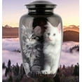 thumbnail image 3 of Urns for Human Adults Cremation Ashes Urn/with Beautiful Urn for Cat Ashes Funeral Burial Memorial Carefully Completely Handcrafted with Black Finish Rustic Vintage Home Decor Gifts, 3 of 4