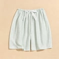 thumbnail image 6 of Hilenly Plaid Pajama Shorts Women Elastic Waist Sleep Pj Lounge Comfy Shorts Pajama Bottoms, 6 of 6