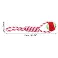 thumbnail image 2 of Cuerda de masticar para perros, cuerda de algodón trenzada duradera para limpiar los dientes de gatos y perros, roja y blanca, 2 piezas, 2 of 7