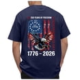 thumbnail image 5 of Ramiter Men's 250th America Anniversary Casual Printed T-Shirt American Flag Shirt Men 250 Years of Freedom Shirt(Dark Blue,2XL), 5 of 6