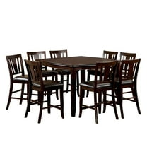 Furniture of America Ellenwood Espresso Wood 9-Piece Counter Height Dining Set