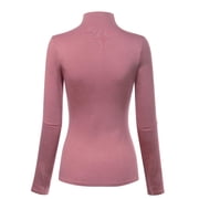 MixMatchy Womens Mock Neck Long Sleeve Turtleneck Slim Fit Sweater Top