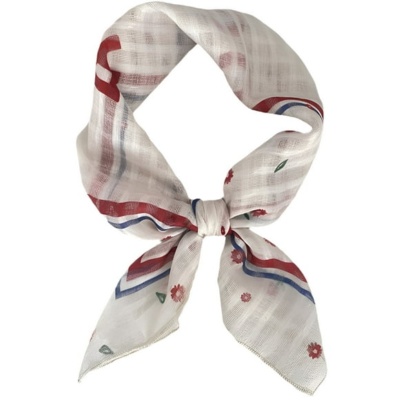 TELOLY 2026 New Bandanas for Women,Cotton Bandanas White Floral,Cotton Bandana Set,White