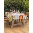 thumbnail image 2 of Outdoor Tablecloth with Umbrella Hole and Zipper, Orange Green Pumpkins Fall Rectangle Table Cloth 60x102 Inch Waterproof Tablecloth, Thanksgiving Botanical Vintage Picnic Table Cover for Patio, 2 of 7