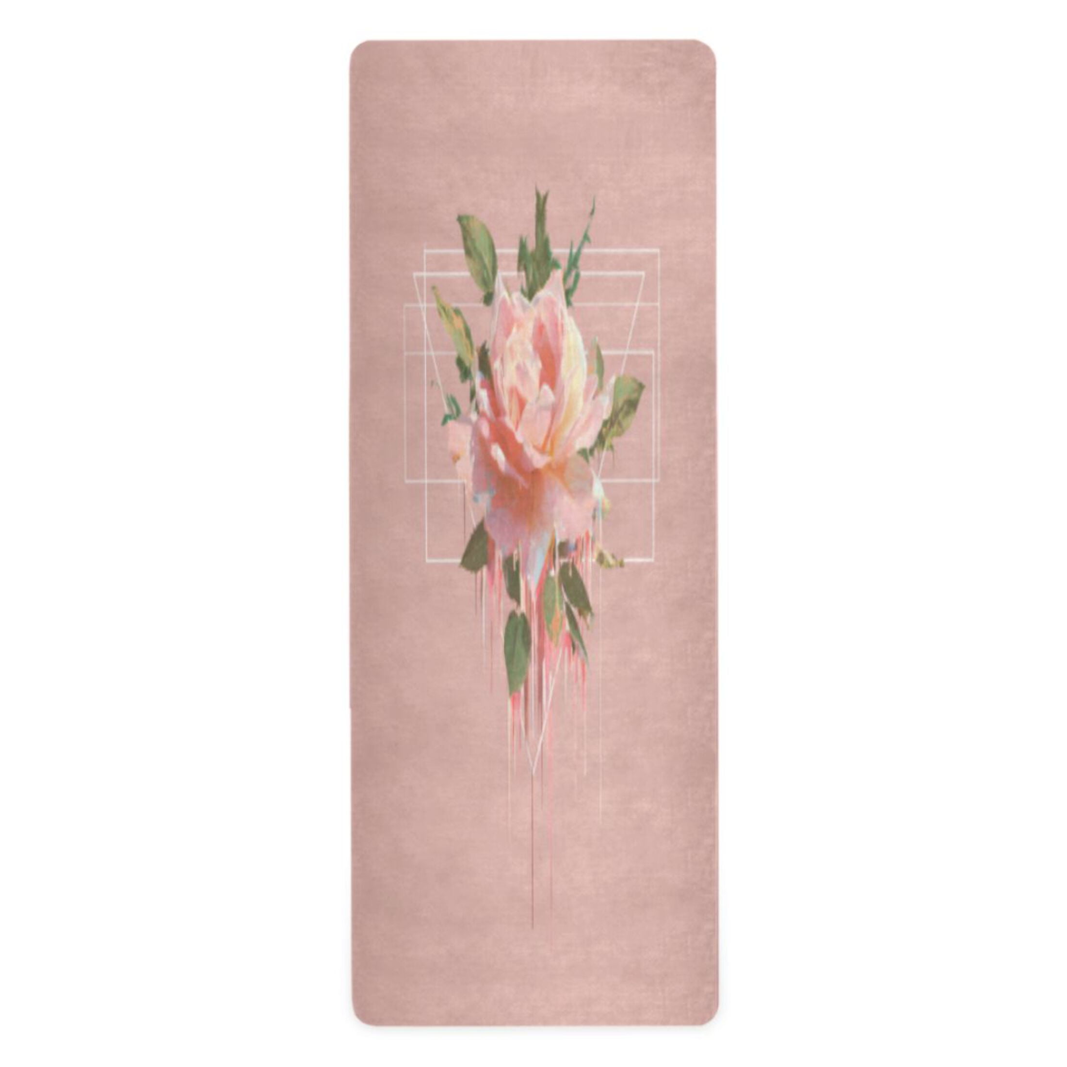 BZSMCE Yoga Mat Women Fitness Mat Pink Blossom Pattern