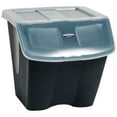 thumbnail image 1 of Redmon 10 Gallon Stackable Shutter Bin with Flip Lid Plastic Storage, Black, 1 of 11