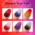 thumbnail image 3 of modelones Color Changing Gel Nail Polish Set, 6 Colors Temperature Changing Mood Red Black Blue Glitter Gel Polish Colors Collection Soak Off Christmas Gifts New Year Holiday Salon DIY at Home, 3 of 9