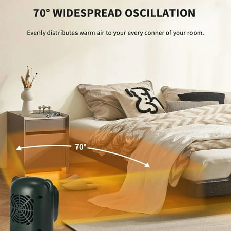 

CHNGXDZ Energy Efficient Portable Mini Ceramic Space Heater with Thermostat for Fast Quiet Heating - 500W Safe Personal Heater