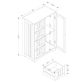 thumbnail image 2 of Bowery Hill White Finished Wood 4-Drawer Bathroom Storage Cabinet, 2 of 10