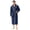 Navy Blue, variant on Mens Robe - LOFIR Plush Fleece Robes for Men, Long Warm Winter Thick Bathrobes, Soft Sleepwear with Shawl Collar and Pockets for Men, Black LXL