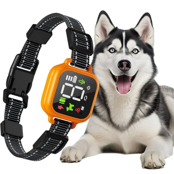 Collar de Corteza para Perros para Todos los Perros, 4 Modos de Corteza sin Disparador Falso, Collar de Corteza Inteligente para Entrenamiento, Collar de Choque para Perros con Pitido, Vibración y Choque